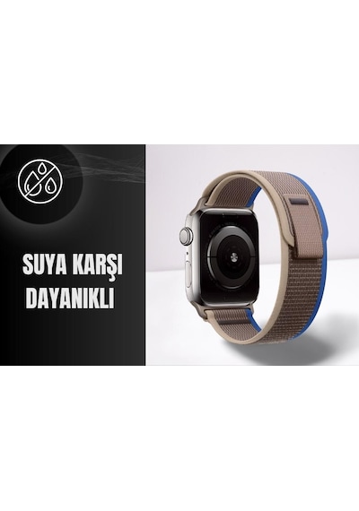 Apple Uyumlu  Watch 42mm 44mm 45mm 49mm 1/2/3/4/5/6/se/7/8/ultra Akıllı Saat Silikon Kordon Ve Kayışı Trail Loop Koyu Gri Turuncu