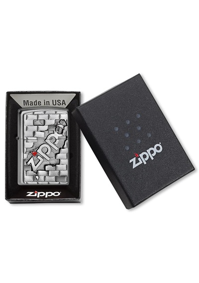Zippo The Wall Emblem Metalik
