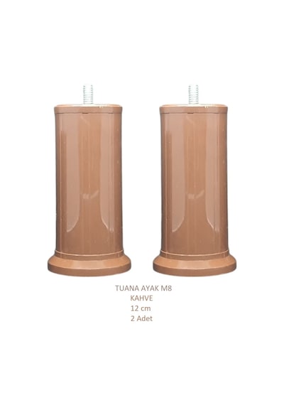 Tuana Ayak 12 cm M8 Cıvatalı Kahve (2 Adet)
