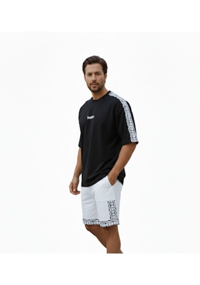 Hoodraze Tşört Oversize Siyah