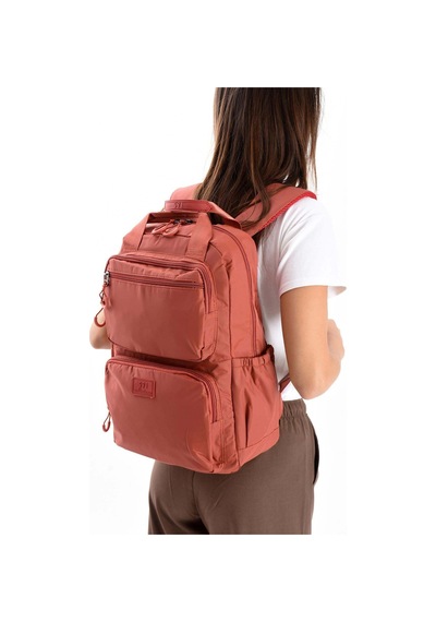 571 Collections Çanta Ultra Hafif Çok Bölmeli Büyük Boy Sırt Çantası Su Geçirmez, Notebook, Laptop Kiremit