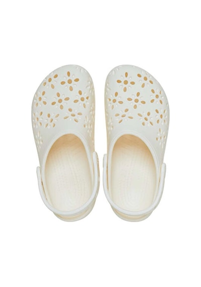 Crocs Classic Floral Cut Out Clog K Çocuk Terliği 210943-0wv Krem Krem