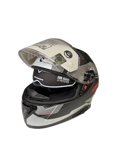Shiro Katana Sv Orbe Kapalı Kask Mat Gri - Siyah