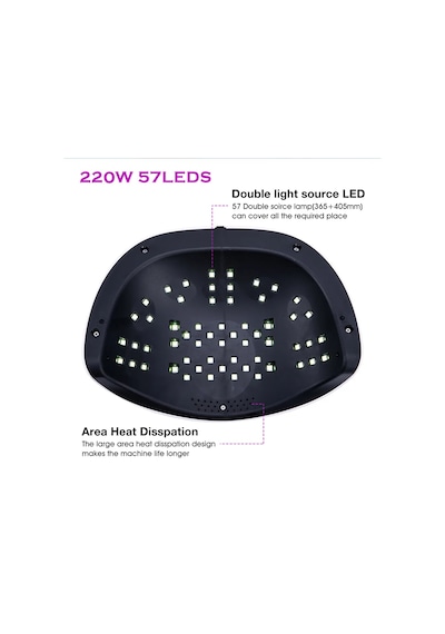 Cloody X8 Max 120 Watt 57 Led Çift El Uv Led Protez Tırnak Kurutucu Sun