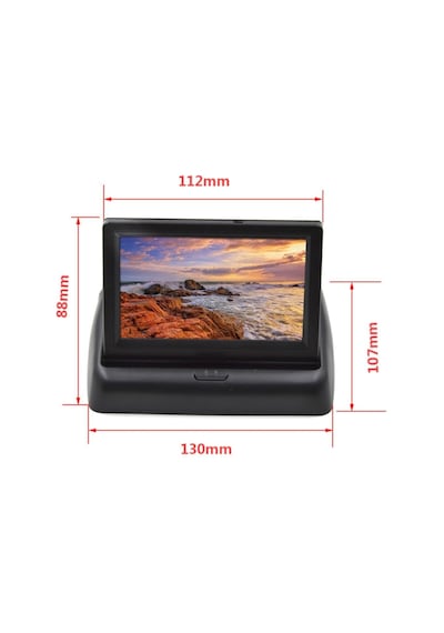 Katlanır 4,3" Lcd Ekran Ve Geri Vites Park Kamerası