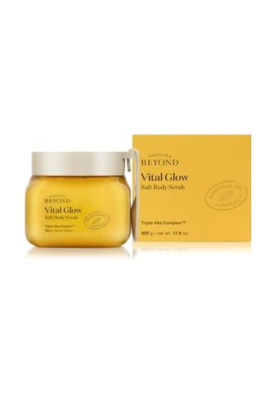 Vital Glow Tuzlu Vücut Peelingi Vitamin C E B12 Çift Tuz Arındırıcı Scrub 500 G
