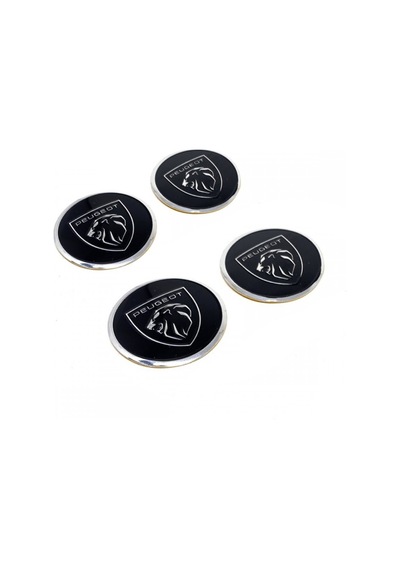 Peugeot Jant Göbeği Alüminyum Sticker Yapıştırma 60Mm