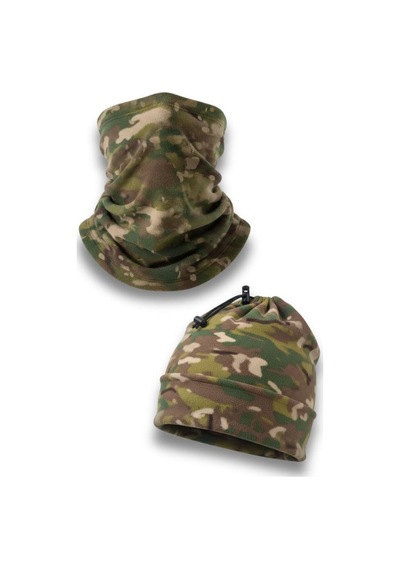 Single Sword 2 Li Set Unisex Kışlık Polar Boyunluk & Bere Olan Çok Amaçlı Soğuk Hava Korumasıı 0//multicam Çok Renkli