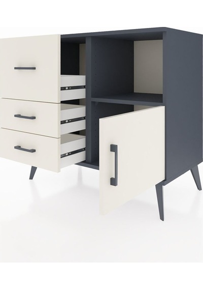 Hyperion Şifonyer Tek Raflı 3 Çekmeceli Tek Kapaklı 88x44x80 Antrasit-aytaşı Aytaşı Hyperion Şifonyer Tek Raflı 3 Çekmeceli Tek Kapaklı 88x44x80 Antrasit-aytaşı Aytaşı