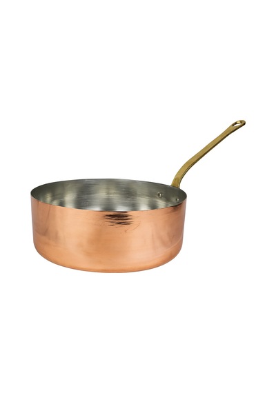 Cuvesta El Yapımı Modern Kalın 1.5mm Bakır Sote,sos Tavası 25x8cm