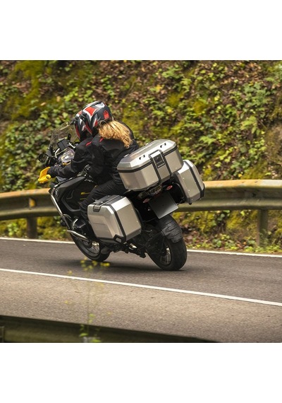 Tr55 Silver Motosiklet Arka Çanta 55 Litre Kapasiteli Top Case Motor Çanta Alüminyum Çok Renkli