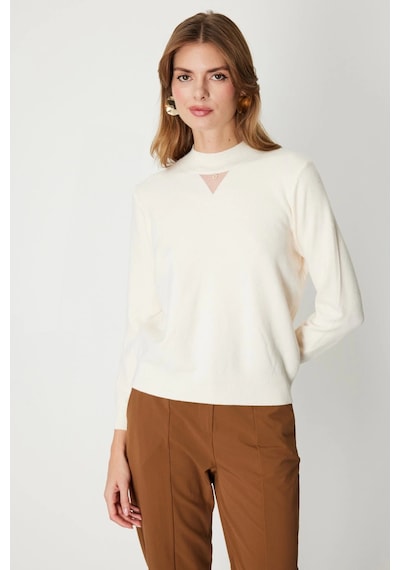 On Fashion Pul Detaylı Kadın Bej Kazak 60345 Bej