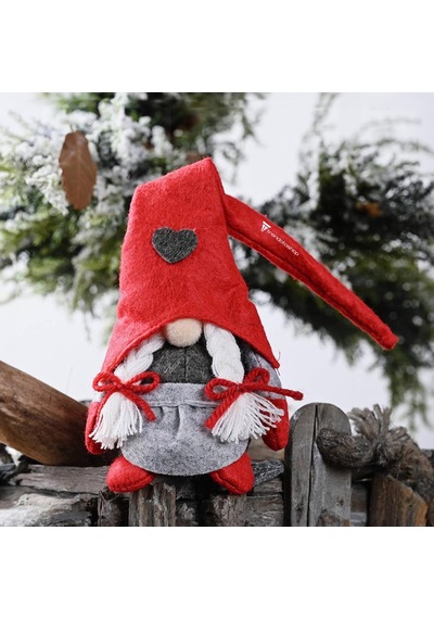 Gnome Noel Süsü 2 Li Set, Noel Baba Gnome Dekorasyon Seti