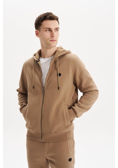 AR-MA Arma Erkek Regular Fit 3 İplik Kapüşonlu Sweatshirt Fermuarlı, Fleto Cepli, Kalın Kumaş K30324650502 Gri - Bej AR-MA Arma Erkek Regular Fit 3 İplik Kapüşonlu Sweatshirt Fermuarlı, Fleto Cepli, Kalın Kumaş K30324650502 Gri - Bej