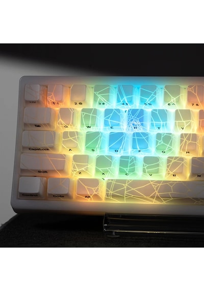 Xvx Spider Web Rgb Keycaps Tuş Takımı Seti Beyaz