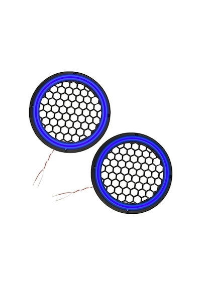 Ledli Hoparlör Kapak 16cm 2adet 12v Pk-5050, Mavi