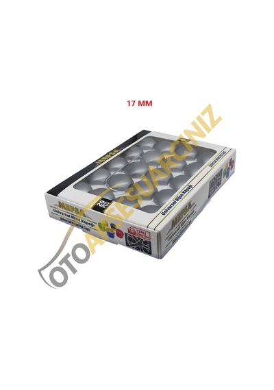 A Kalite Mefsa Bijon Kapağı Düz 17 Mm Gri 20 Li Set
