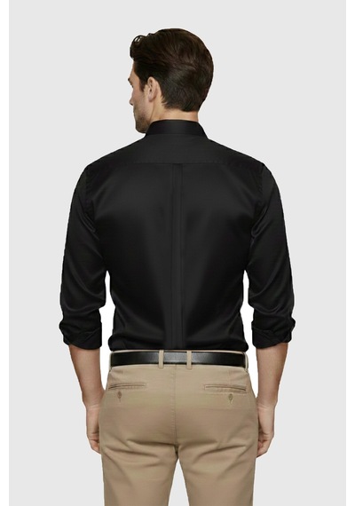 Deepsea Siyah Slim Fit Erkek Gömlek Kolay Ütülenen Nefes Alan Kumaş, Dört Mevsim Şıklık 2608515 Siyah Deepsea Siyah Slim Fit Erkek Gömlek Kolay Ütülenen Nefes Alan Kumaş, Dört Mevsim Şıklık 2608515 Siyah
