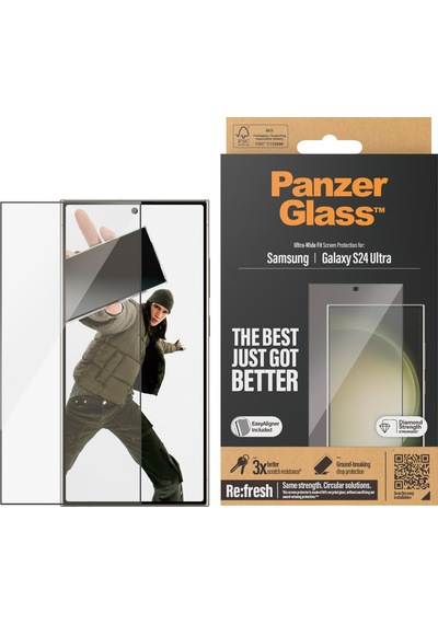 Panzerglass Samsung Galaxy Uyumlu S24 Ultra Ultra-wide Fit Çerçeve Aparatlı Ekran Koruyucu