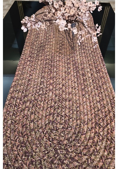 Tres İpli Kalın Yapıda 35x100 Cm Runner Şık Masa Orta Sehpa Üstü Dekoratif Sofra Aksesuarı Toprak