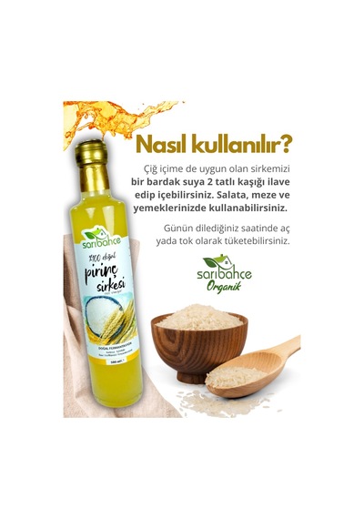 Pirinç Sirkesi 500 Ml 2'li Paket - Organik Doğal Fermantasyon