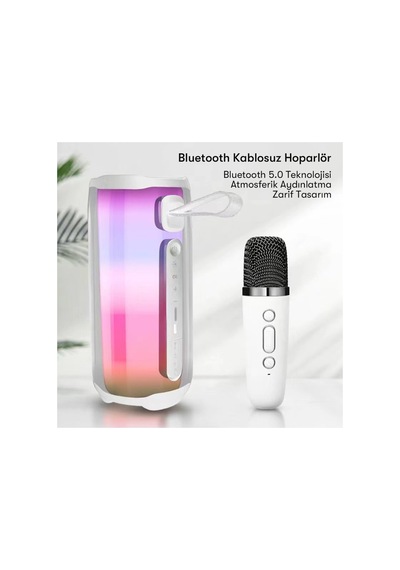 Northcity Pluse 5 Mikrofonlu Rgb Kablosuz Hoparlör - Siyah