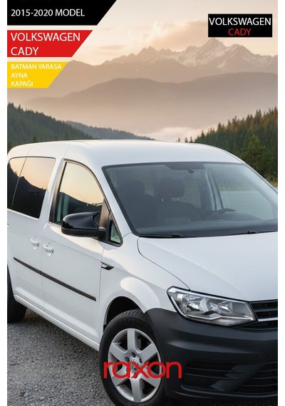 Volkswagen Caddy Mk3 2015-2020 Batman & Yarasa Ayna Kapağı Parlak Piano Black Sport