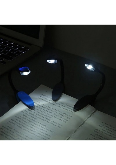 Kitap Okuma Işığı Led Booklight Kıskaçlı Pilli Model Led Işık .
