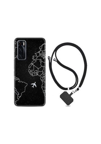 Vivo Y70 Kilif Boyun Askili Black Plane 1868 542922588