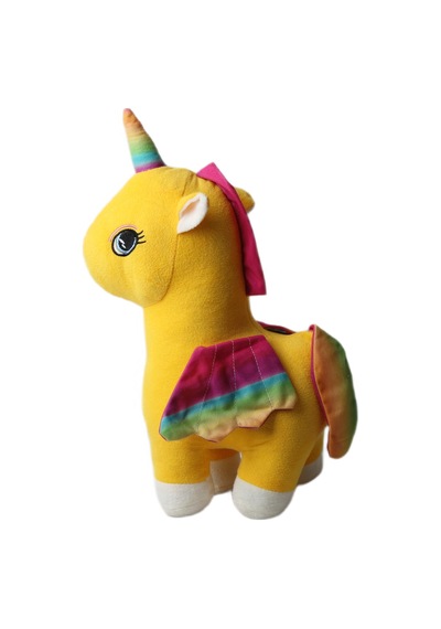 İthal Kumaş Gökkuşağı Kanatlı Unicorn Pegasus At Figür Peluş Oyuncak Uyku & Oyun Arkadaşı Büyük Boy 001