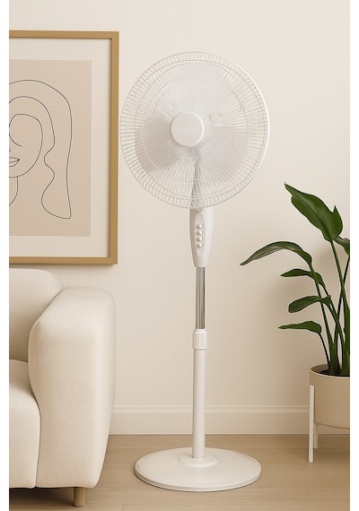 Girist Gr30 Merkür 3 Kademeli Ayaklı Vantilatör 40 Cm Beyaz