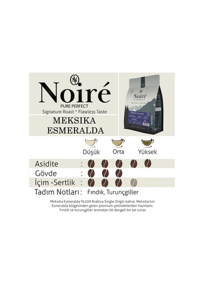 Noire Meksika Esmeralda 250g %100 Arabica Single Origin Çekirdek