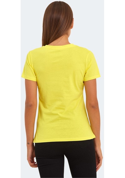 Slazenger KORNELI I Kadın Slim Fit Sarı Tişört