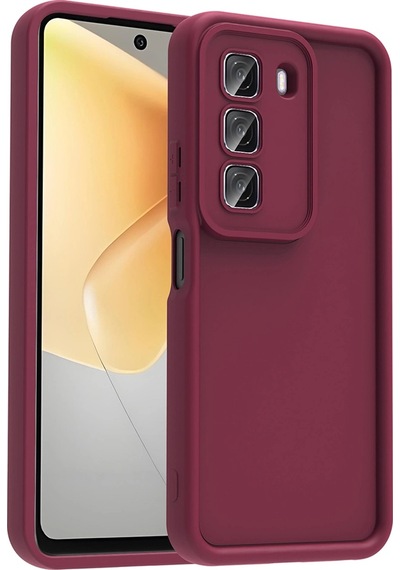 İnfinix Hot 50 4g Kılıf Kamera Korumalı Zore Ananas Kapak Mürdüm