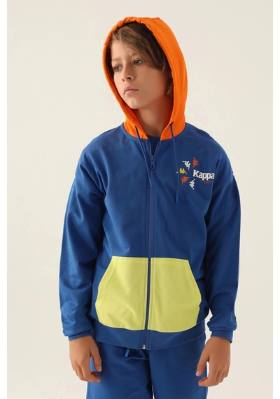Kappa Erkek Çocuk Fullzıp Sweatshırt - Cobalt Cobalt