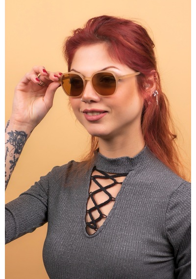 Norge Krem Unisex Güneş Gözlüğü Krem - 305534094 Bej