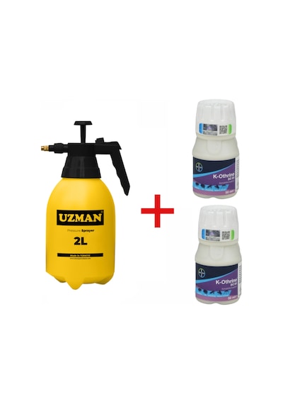 2 Adet K-othrine Sc50 50ml Hamam , Böceği Ilacı Ve 2lt Gardener Basınçlı Ilaçlama Pompası
