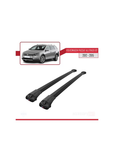 Vw Passat Alltrack B7 2012-2015 Arası İle Uyumlu Ace-1 Ara Atkı Tavan Barı Siyah