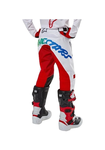 Alpinestars Youth Racer Hana Genç Kros Motosiklet Pantolonu Beyaz Kırmızı