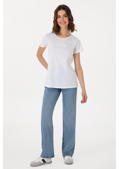 U.S. Polo Assn. Us. Polo Assn. Kadın Tişört 50297454-vr013 Beyaz