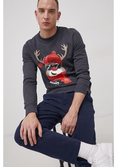 Jack & Jones Jack Jones Erkek Sweatshırt 12198379-navy Lacivert