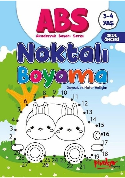ABS Noktalı Boyama Sayısal ve Motor Gelişim 3 - 4 Yaş - Buçe Dayı - Pinokyo