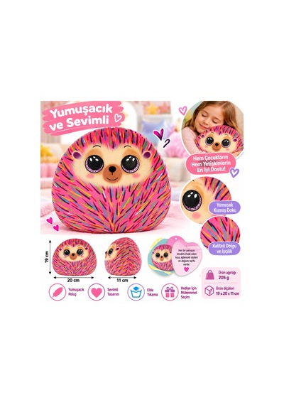 Ty Squishy Beanies Yastık Kirpi Hildee 20 Cm Nhr Çok Renkli