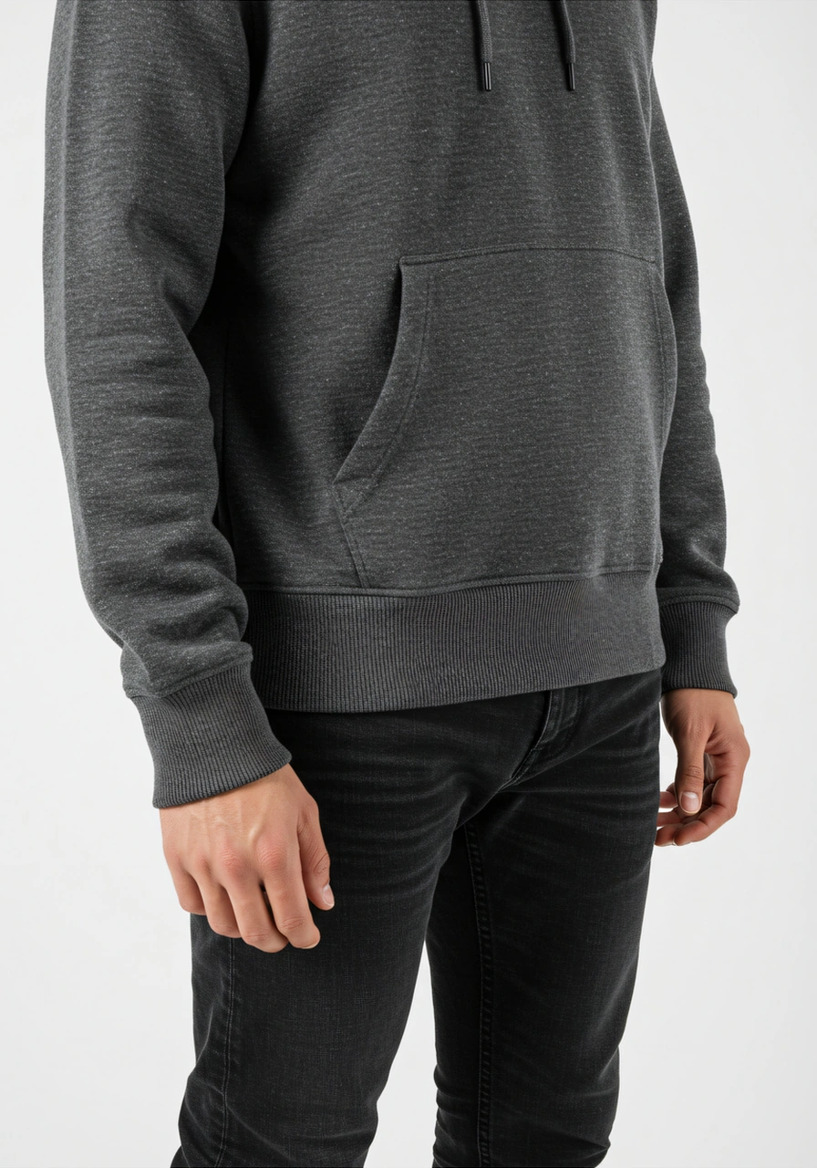 Erkek Oversize %100 Pamuk Yüksek Kalite Erkek Kapüşonlu Sweatshirt Antasit