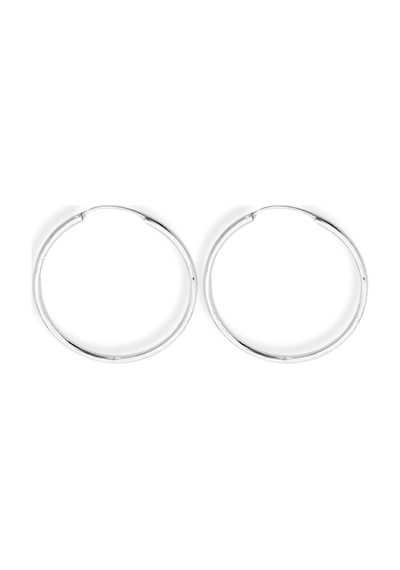 Oya Silver Gümüş Halka Küpe 3mm Kalınlık-4x4cm