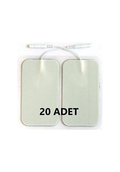 20 Adet Tens Elektrodu 5x9 Kablulu 4 Lü 5 Paket Tens Pedi
