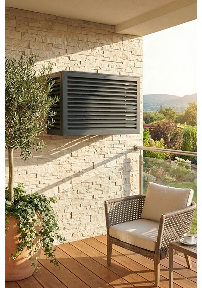 Klima Motoru/dış Ünite Gizleme/koruma Kafesi Xl 120x62x150 H Açısız Condor Antrasit