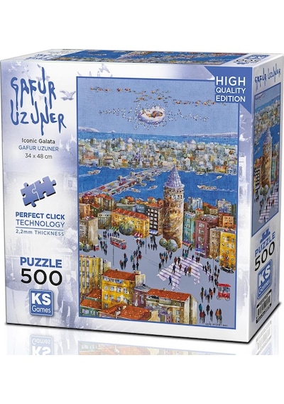 Ks Games 500 Parça Galata Kulesi Puzzle - Gafur Uzuner