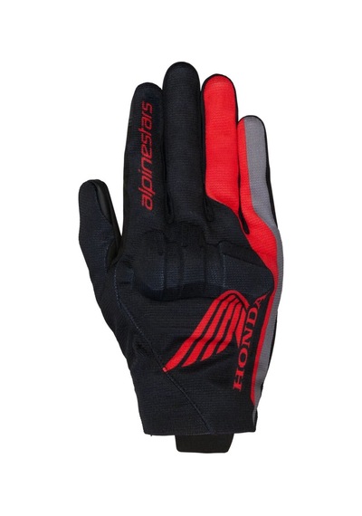 Alpinestars Honda Reef V2 Korumalı Motosiklet Eldiveni Siyah Kırmızı Gri