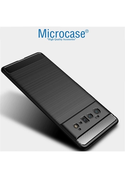 Microcase Google Pixel 6 Pro Brushed Silikon Kilif - Siyah 537459888